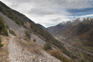 Boi Valley landscape in Pyrenees in Catalonia