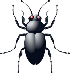 Bug multicolor vector illustration isolated on white background