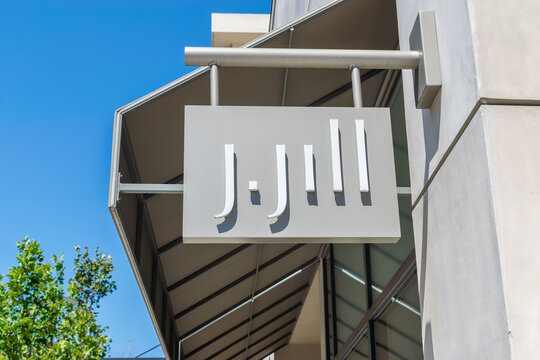 Rancho Cucamonga, CA USA - August 5, 2018: Victoria Gardens shopping area is an outdoor town center that includes major department stores and over 150 speciality stores. J Jill store sign.
