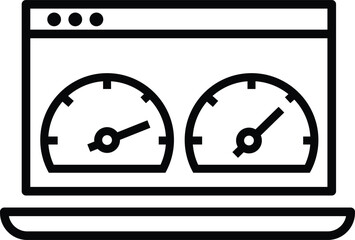 dashboard icon, speedometer illustration