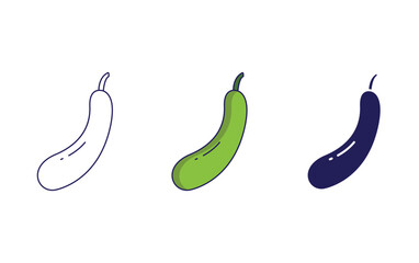 Obraz premium Bottle Gourd vector icon