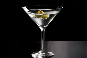 Vodka Martini - Originated in the United States, made with vodka and dry vermouth (Generative AI) - obrazy, fototapety, plakaty