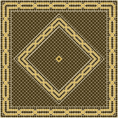Obraz premium Classic mosaic ornament in golden colors. For ceramics, tiles, ornaments, backgrounds and other projects.