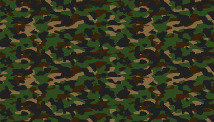 Military camouflage seamless pattern. Army pattern. Green hunting design