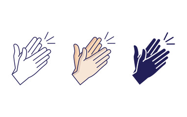 Obraz premium Clapping vector icon