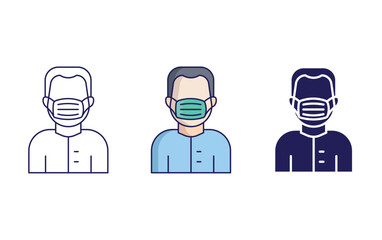 Fototapeta premium Mask Man vector icon