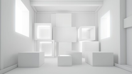 Abstract 3D Background. Generative AI