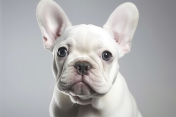 Fototapeta premium close up of a small white dog. Generative AI