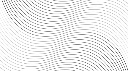 Vector Illustration of black pattern of lines on white background, wallpaper