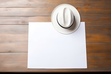 hat resting on a blank sheet of paper. Generative AI