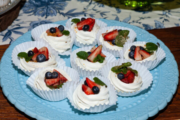 Social Event; Individual Presentation Of Sweets And Desserts For Party Guests