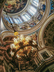 Obraz premium painting of interior of Saint Isaac's cathedral in Saint Petersburg, Russia