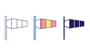 Fototapeta premium Wind flag vector icon