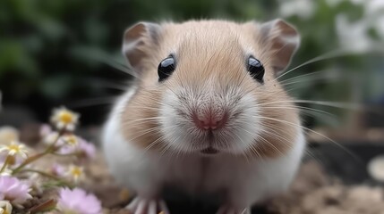 Adorable animal with a rosy button nose