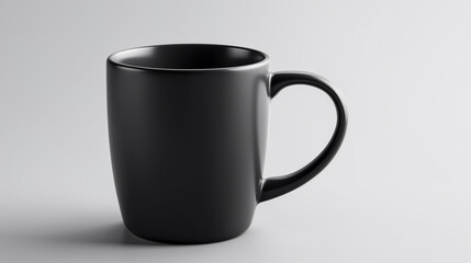 Black Mugs. cup Mockup isolated on white background, Generative Ai.