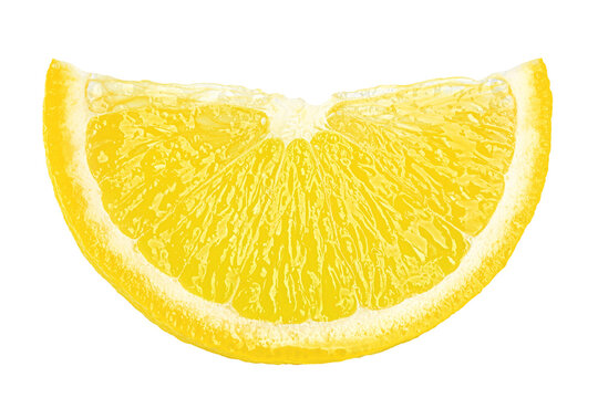 lemon slice, isolated on white background