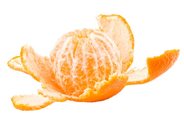 mandarin, tangerine, isolated on white background, full depth of field
