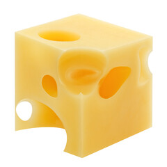 cheese, isolated on white background, full depth of field