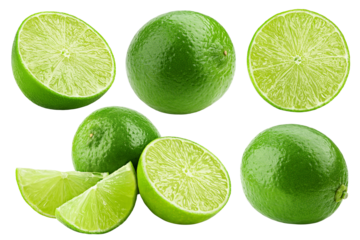 Lime isolated on white background, full depth of field
