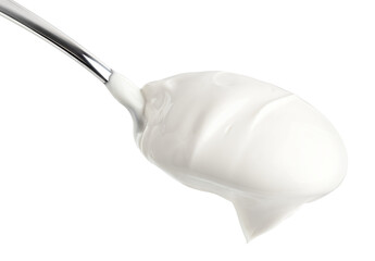 sour cream, mayonnaise, yogurt, isolated on white background, full depth of field