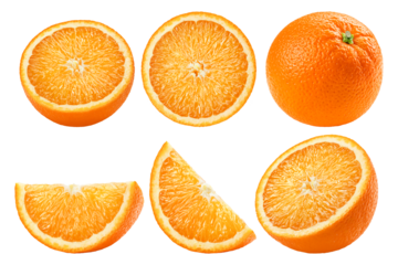 Orange isolated on white background, full depth of field