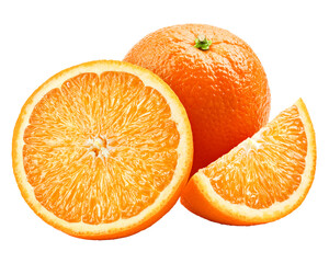 Orange isolated on white background, full depth of field