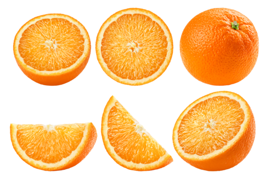 Orange isolated on white background, full depth of field