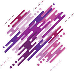 Modern style abstraction with composition made of various rounded shapes in color.