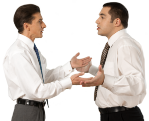 Two Businessman in an Argument, Isolated