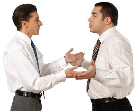 Two Businessman in an Argument, Isolated