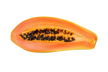 papaya cut into a blank background. PNG