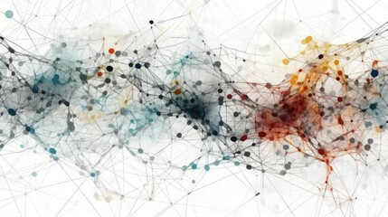 Network and Network Graphs Connecting the World’s Art and Architecture.Generative AI illustration