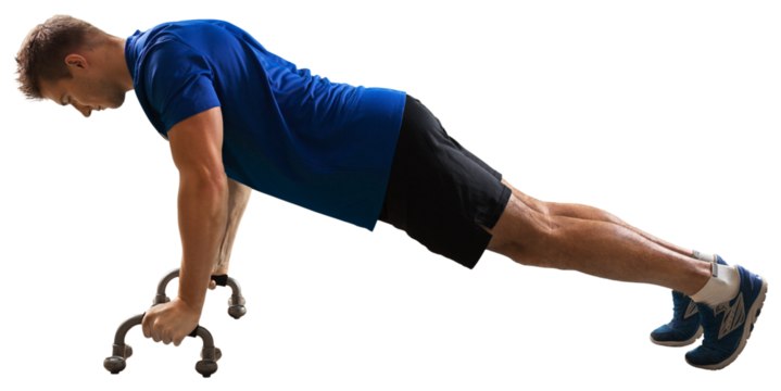 Single caucasian man exercising workout fitness equipment