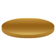 Gold Podium Display Circle 3d Flat Design