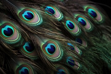 Obraz premium peacock feather background.generative ai