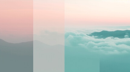 A dreamy pastel color palette evokes a sense of tranquility and calmness in the smooth fog abstract background. Generative AI