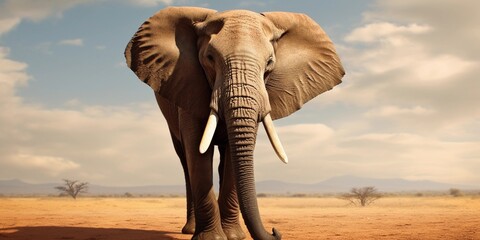 Fototapeta na wymiar elephant close up