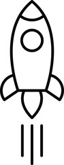 launch company flying rocket icon