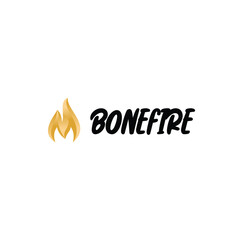 Fototapeta na wymiar Bonfire Logo template design. Stock illustration. flame logo design