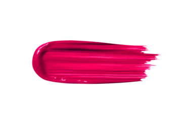 Smear of lipstick, lip gloss, paint, pink. Isolated  PNG