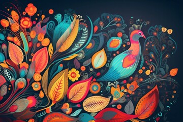 Obraz na płótnie Canvas abstract floral background