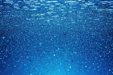 Obraz premium blue water surface with bubbles. Generative AI
