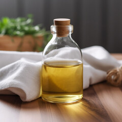 Basil Oil in Glass Bottle