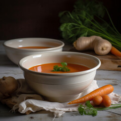 Vegetable Soup Puree Dish