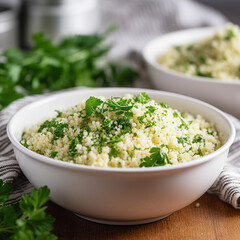 Couscous with roasted vegetables vegetarian dish