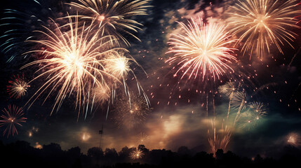 the fourth of July, Fireworks, Family, Celebration, America, Generative AI