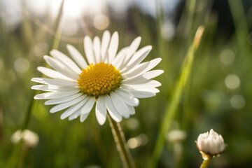 Fototapeta premium white daisy flower. Generative AI.
