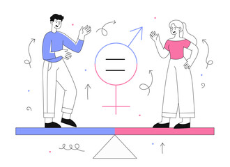 Gender equality concept
