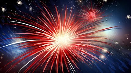 a 4th of July, cover photo / banner, Generative AI