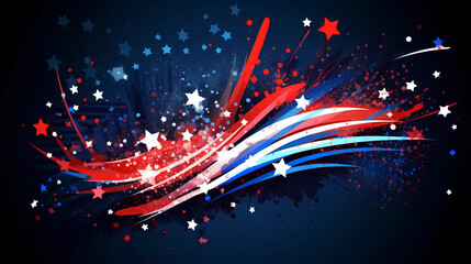 a 4th of July, cover photo / banner, Generative AI